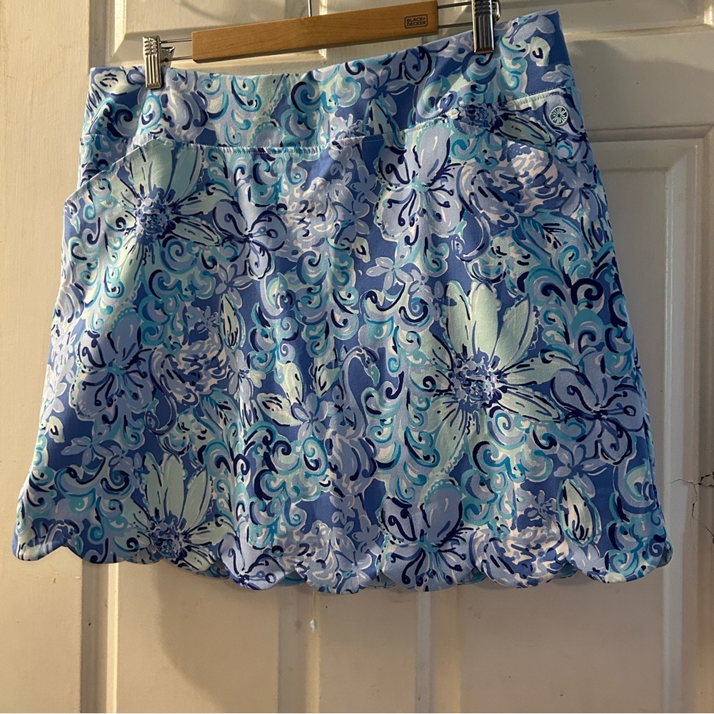 Lilly Pulitzer Blue Floral Skort